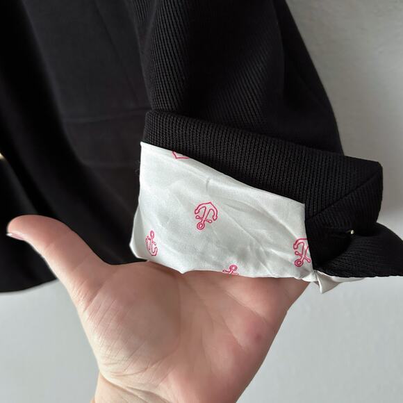 Talbots Cotton Pique Black Blazer Crest Button Blazer‎ Women's Size 18w Petite - Picture 6 of 15